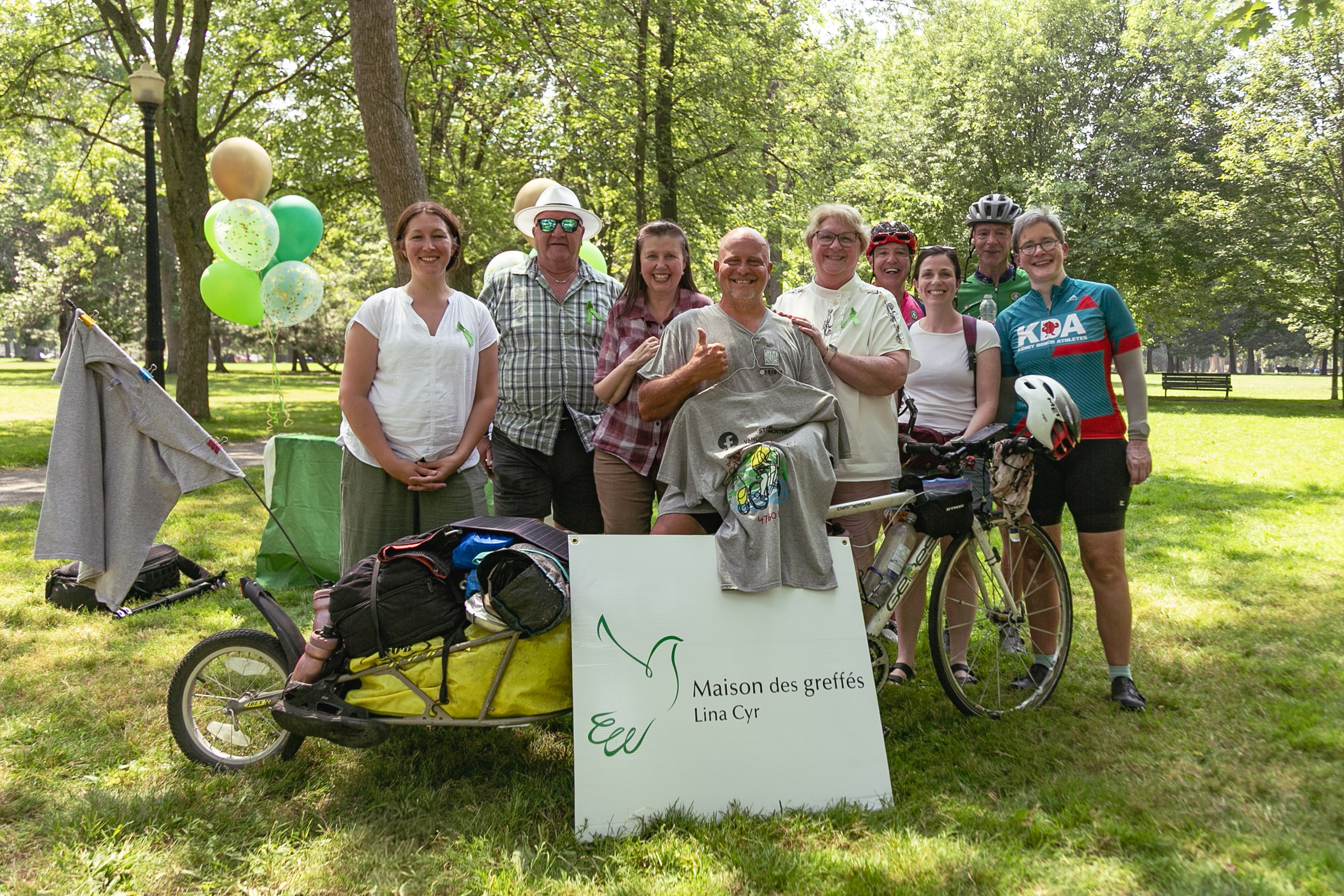 Stéphane à son arrivée au Parc Lafontaine de Montréal